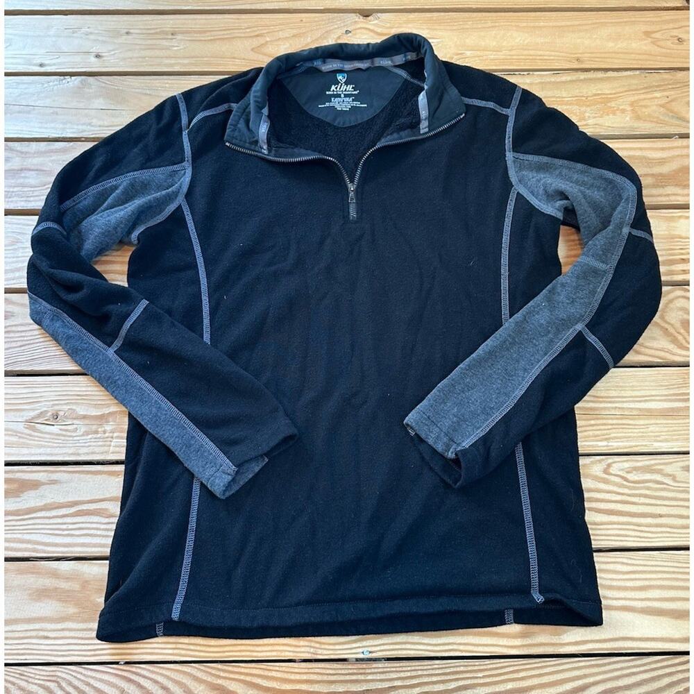Kuhl Kashmira Pullover 1/4 Zip Jacket Size Small Men’s Black Long Sleeve